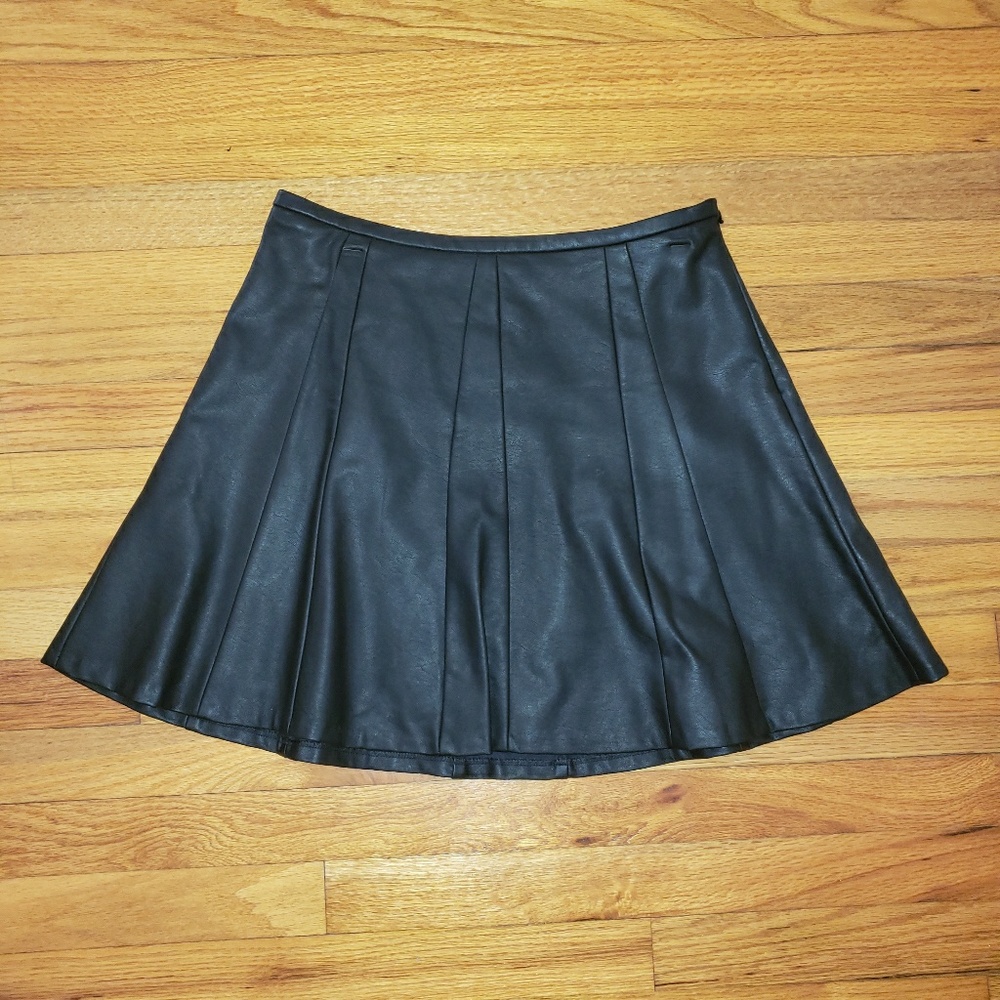 Black  leather skirt